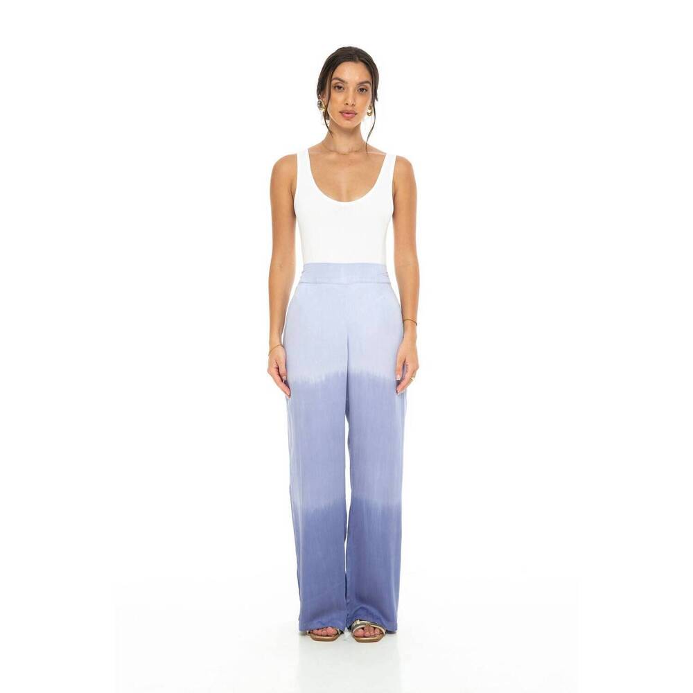 NEW PHIE COLLECTIVE dip dye pants in blue white ombre